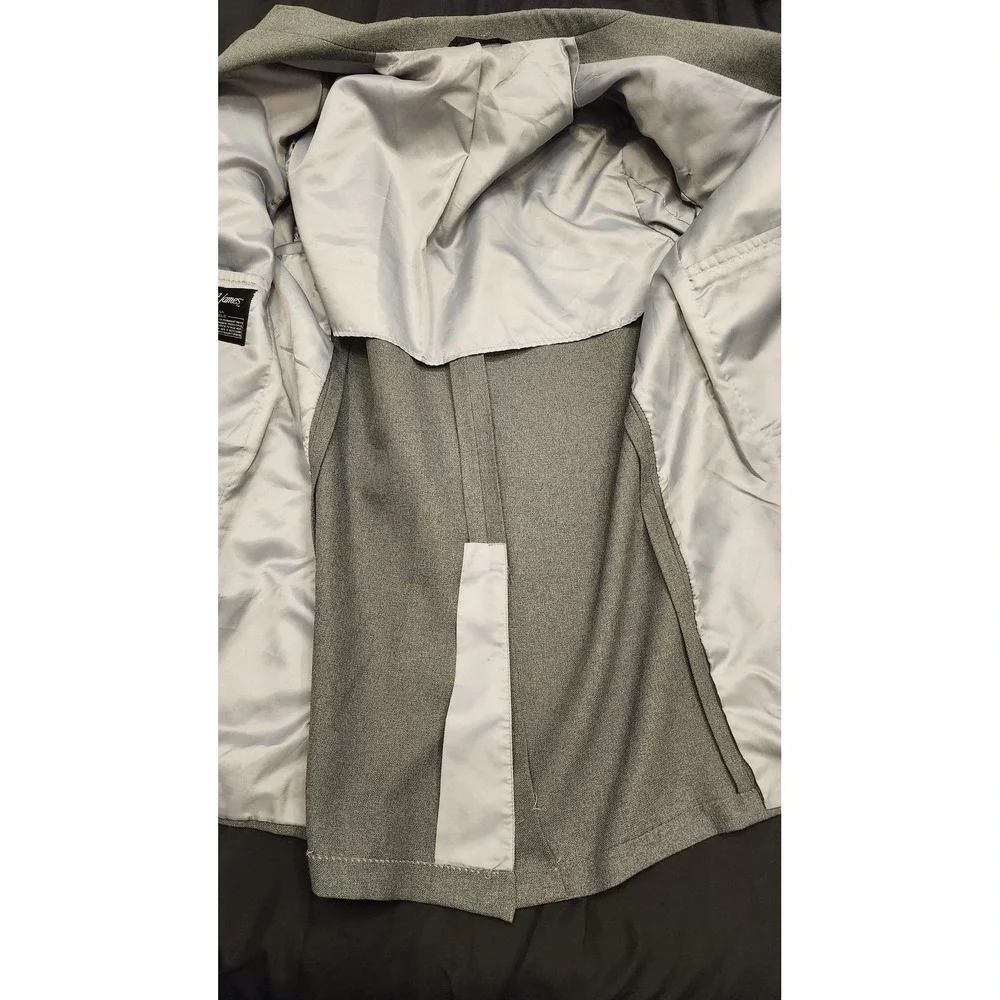 Tiglio Rosso Suit Jacket Vest Mens 46 Gray‎ Super 150s Wool Made Italy Formal